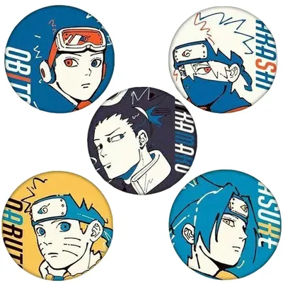 58mm Anime Obito Shikamaru Cosplay KOSTÜM Abzeichen Pin SPTE Weißblech Brosche Prop Image