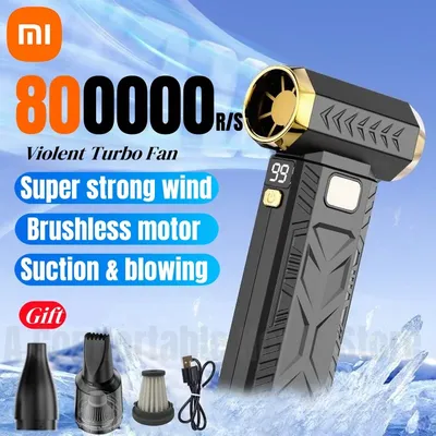 Xiaomi Violent Fan 800000 U/min Super Starke Windkraft 2in1 Vakuumblassauger für Staubreiniger Bürstenloser Turbo Wind Neu 2025 Image