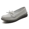 Frühling und Herbst flache leichte lässige Damen Leders chleife dekorative Slipper Damen große Größe 35-42 Mutter Damenschuhe