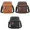 Sac à bandoulière en cuir PU pour hommes, sac de poitrine de grande capacité, mode décontracté, couleur unie, sac à bandoulière