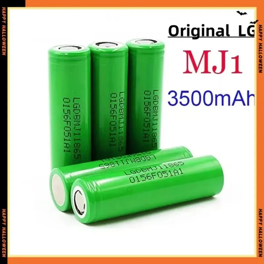 Neue 18650 Lithium-Batterie 3500 mAh 3,7 V 25A INR18650 MJ1 Hochleistungs-Werkzeug-Akku 18650 wiederaufladbare Batterie + Ladegerät Image