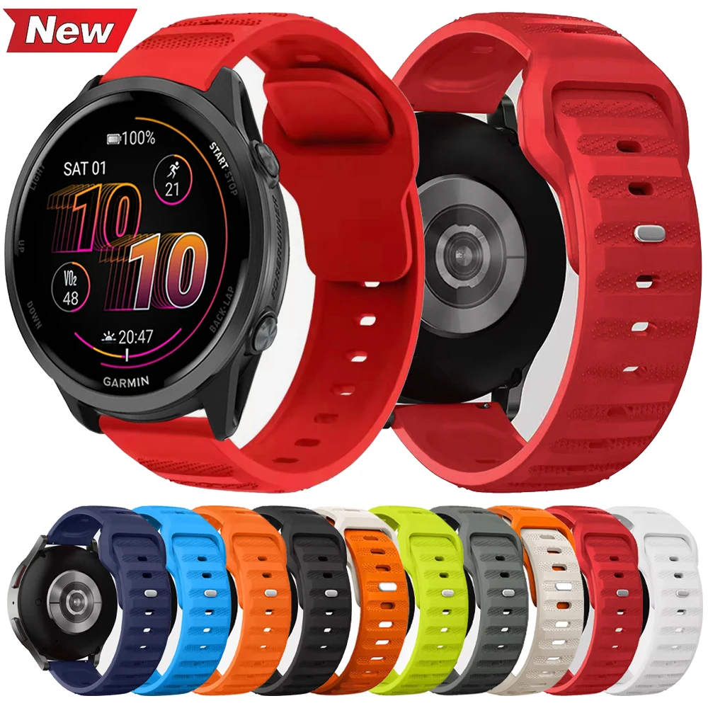22mm 20mm Ersetzen Uhr Band Für Garmin Forerunner 570 165 265 255 Silikon Armband Für Garmin Venu 3 2/Vivoactive 6 5 4 Straps Image