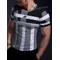 Maglietta da bodybuilding a righe da uomo T-shirt da allenamento muscolare a maniche corte Asciugatura rapida Abbigliamento sportivo da corsa Uomo Top oversize Abbigliamento da uomo
