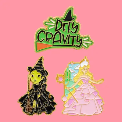 Cute Cartoon Witch Enamel Pins Anime Princess Brooch Lapel Pin Badge on Backpack Clothing Accessories Fashion Jewelry Kids Gifts
