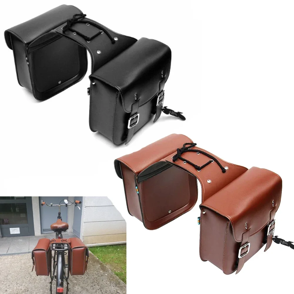 1 Paar Universal Motorrad Satteltaschen Seitliche Werkzeugtasche Gepäck Aufbewahrungstaschen Satteltaschen Rücksitztasche Image