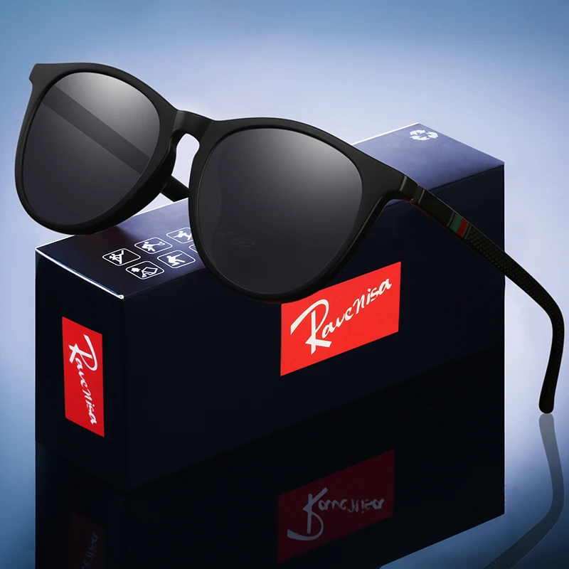 Trendige polarisierte Sonnenbrille für Damen, Markendesign-Rahmen, modische Sonnenbrille, Rosa, UV400 Image