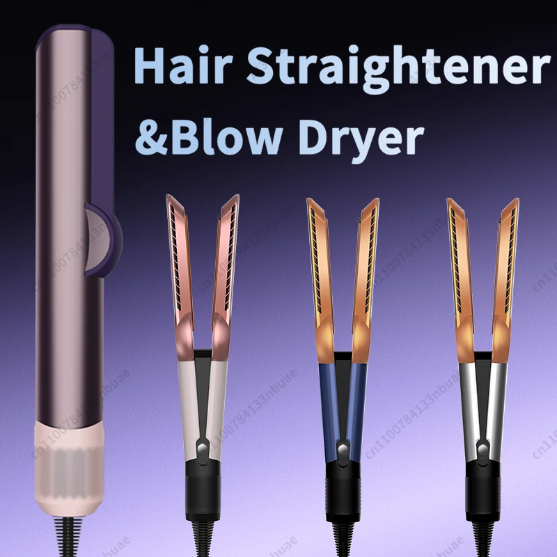 2 IN 1 Professioneller Haarglätter und Haartrockner, wärmespeicherndes Glätteisen mit negativen Ionen, langanhaltendes Styling-Tool, 210V-240V Image