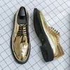 Luxus Goldene Mann Leder Schuhe Große Größe 38-46 Bequeme Flache männer Hochzeit Schuhe Hohe Qualität Oxford Schuhe mann Kleid Schuhe