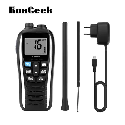 HamGeek IC-M25 Marine Walkie Talkie VHF Marine Radio 5KM 5W Waterproof Handheld Transceiver
