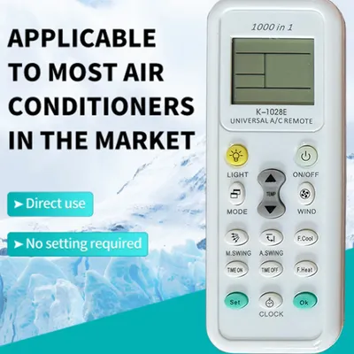 Universal Air Conditioner A/C Remote Control K-1028E Compatible with Haier Geli Hitachi Panasonic LG Sharp Gree Midea Bosch Tosh