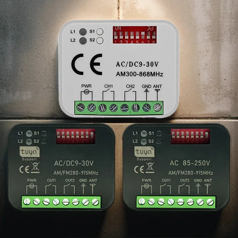 Universal RX-MULTI 300-868 MHz Tuya WIFI Smart Switch Modul Empfänger 9-30V 85-250V garage Fernbedienung Empfänger 433MHz 868MHz Image