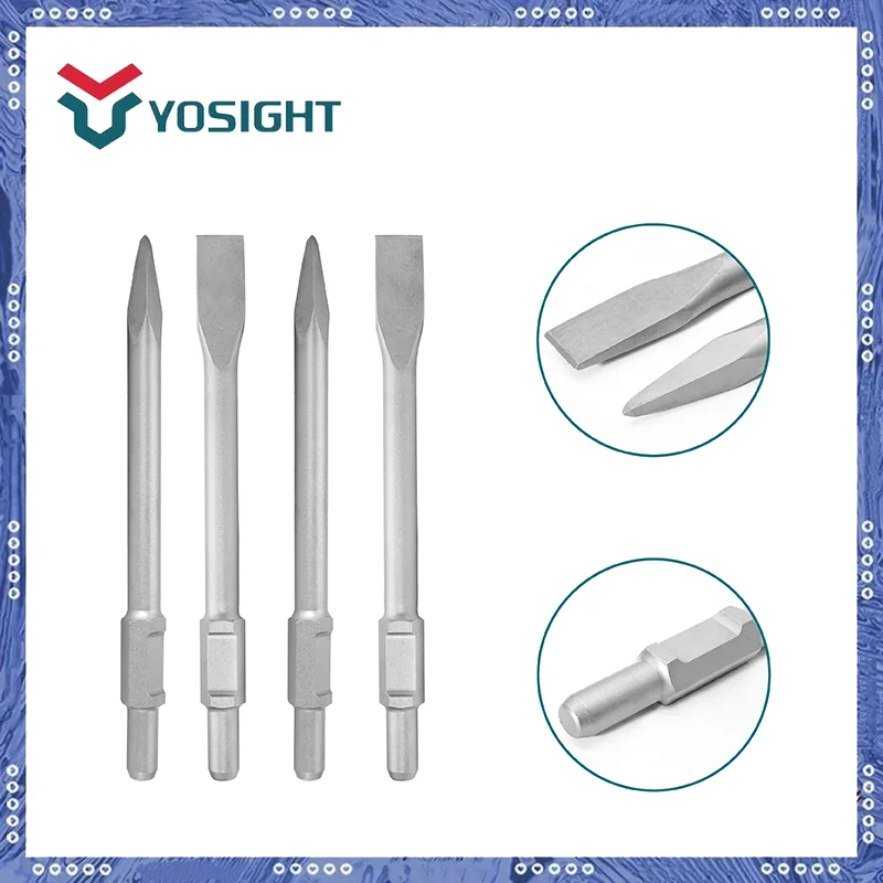 Hex SDS Plus Flach- und Spitzenmeißel für mehr Haltbarkeit und Leistung, Schlagbohrhammer für Elektrohammer Image