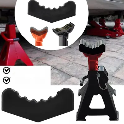 2pcs Car Lift Jack Stand Pad Rubber Slotted Adapter Frame Rail Protector Heavy Duty Universal Grip Repair Tools for Car Jack