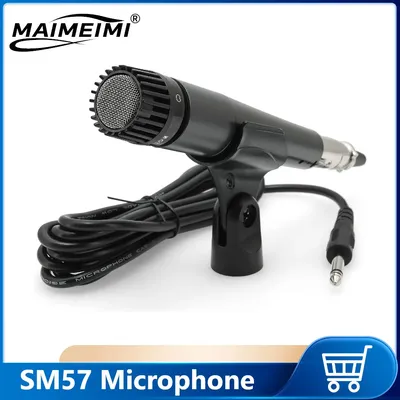 Professional Versatility SM57 Dynamic Instrument Microphone for Guitar Amplifier Drum Kit Instrument Live Performances Recording
