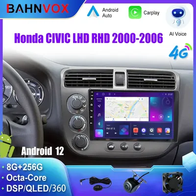 10.1'' Android 12.0 Car Radio for Honda CIVIC LHD RHD 2000-2006 GPS Navigation Multimedia Player Carplay Stereo Head Unit