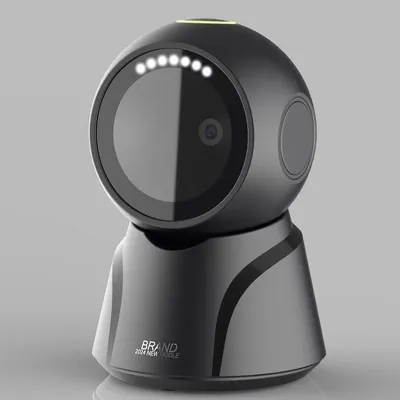 Wired USB Wireless Desktop 2D QR Barcode Scanner, Bluetooth Omnidirectional Hands-Free Barcode Reader all-round Automatic Scan