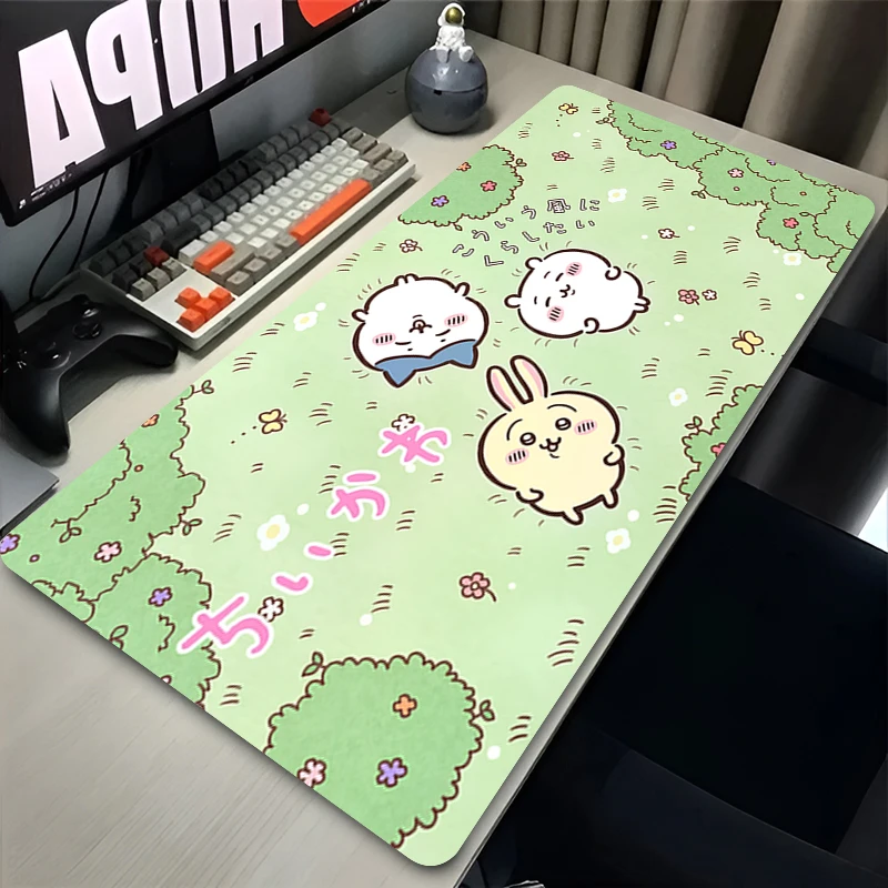 Cute Anime Chiikawas Mousepad HD Printing Computer Gamers Locking Edge Non-slip Mouse Pad XXL Keyboard PC Desk Accessories