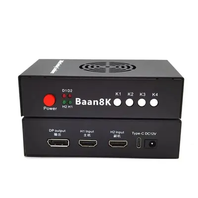 Baan DMA 6th Fuser Video Overlay Box HDMI/Display Video Processor Support for 2K144/1K240 DMA Fusion Game Converter