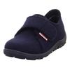 Hausschuh SUPERFIT "HAPPY OCTI WMS: Mittel", Kinder, Gr. 32, blau (dunkelblau), Wolle, unifarben, casual, Schuhe, Klettschuh mit Schurwolle, Größenschablone zum Download