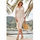 Sosandar Womens Natural Paisley Print Linen Blend Shirt Dress - Tan - Size 14 UK | Sosandar Sale | Discount Designer Brands