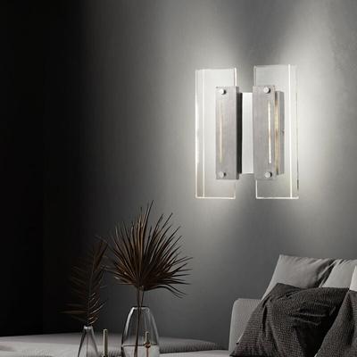 Wandleuchte Innen Wandlampe silber chrom Wohnzimmerleuchte led, Metall silber klar, 4x led 3W 4x Image