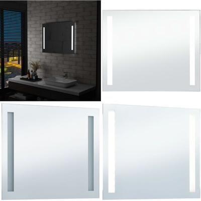 Badezimmer-Wandspiegel mit LEDs 80x60 cm - led Badezimmerspiegel - Spiegelschrank Mit Beleuchtung Image
