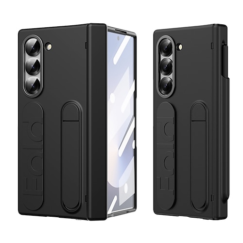 Handy Hülle Handyhüllen Für Samsung Galaxy Z Fold 7 Z Fold 6 Rückseite Mit Ständer mit Displayschutz Vollschutz Retro Rüstung PC Silikon Image