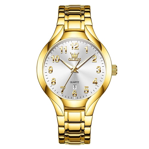 Olevs 3650 Herren-Damenuhr Original Luxus-Quarzuhr wasserdichte Leuchtuhren für Männer Datum Sportuhren Image