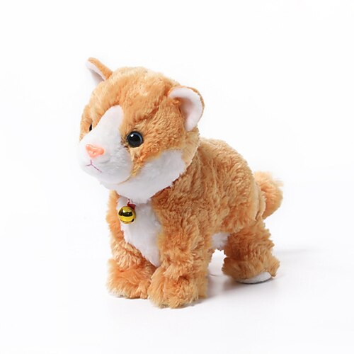 Interaktives elektronisches Plüschspielzeug - Upgrade mit LED Lichtaugen Animierter Geräuschkontrolle Elektronisches Haustier Roboter Katze Kätzchen Spielzeug Geschenke für Jungen Mädchen Kinder