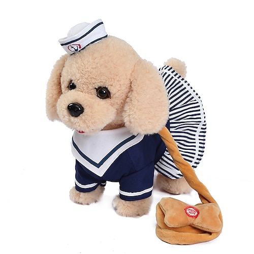 Ferngesteuerter Roboterhund, elektronisches Plüschwelpen-Hundespielzeug, interaktives Spielzeug, Spaziergänge, singendes Stofftier, Geschenk für Mädchen und Jungen im Alter von 3–6 Jahren