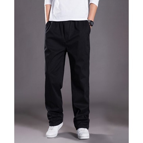 Herren Outdoorhosen Cargohosen Wanderhosen Herbst Außen Normale Passform Leicht Atmungsaktiv Unterteile Elastischer Bund Hellgelb Dunkelgrau Baumwolle Camping / Wandern / Höhlenforschung Laufen M L Image