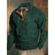 Herren Sweatshirt Schwarz Armeegrün Braun Stehkragen Einfach Farbblock Druck Täglich Ferien Ausgehen Polyester Streetwear Lässig Herbst Winter Bekleidung Kapuzenpullover Sweatshirts