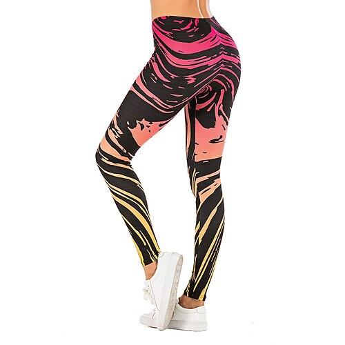 Damen Stoffhosen Leggings Streetwear Lässig Volle Länge Natürliche Taille Blumen Elastischer Bund Druck Bequem Außenbereich Outdoor Ferien Ausgehen Wein Weiß Purpur Grün Herbst Normale Passform