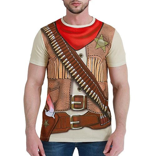 T-Shirt Bayerisch München Deutsch alpin T-Shirt Ärmel Grafik für Herren Erwachsene 3D-Druck für Karneval Oktoberfestbier Party Alltagstauglich Image