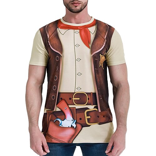 T-Shirt Bayerisch München Deutsch alpin T-Shirt Ärmel Grafik für Herren Erwachsene 3D-Druck für Karneval Oktoberfestbier Party Alltagstauglich Image