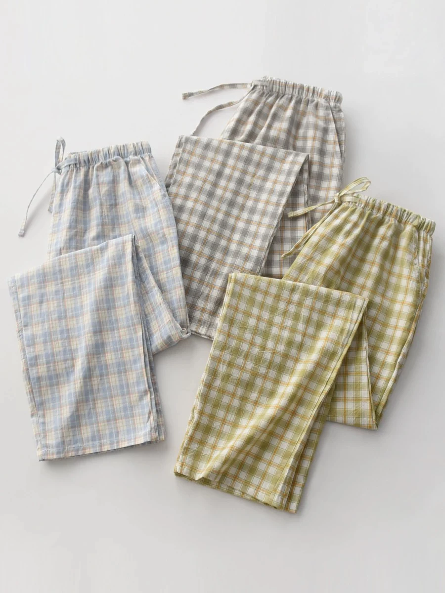 2025 New Pajama Pants Men's Spring & Fall Casual Pants Men's Loose Straight Home Pants Can Be Worn Outside