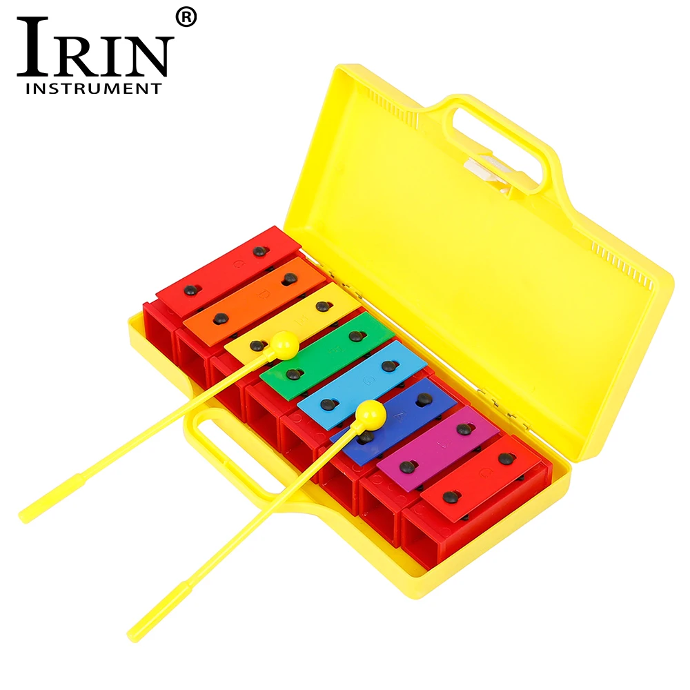 IRIN 8 Hinweis Xylophon Hand Glocke Percussion Musikinstrument Baby Pädagogisches Spielzeug Kinder Musical Weihnachten Geschenk Kinder Spielzeug Image