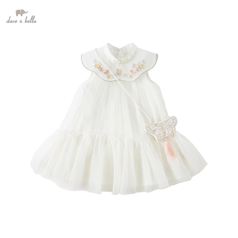 Dave Bella Sommer neue Kinder Prinzessin Kleid Mädchen Kleider mittlere und ältere Kinder im Landhausstil Netz db2234761 Image