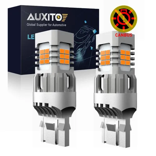 AUXITO-Clignotant LED ambre pour Toyota Ford Nissan Rogue 7440, ampoule Canbus, pas d'hyper flash 7440, W21W WY21W T20 2015