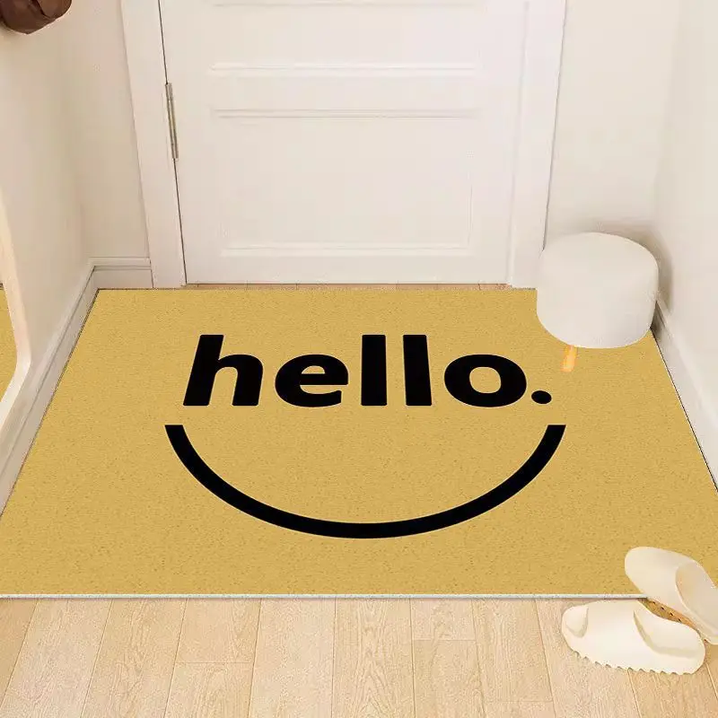 Kreative Eingangstür Seide Fußmatten Eingangstür Teppich Eingangshalle Fußmatten Haushalt Beständig Schmutz Staub Kristall Samt Teppiche