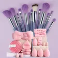 Ensemble de pinceaux de maquillage, 13 pièces, fard à paupières, fond de teint, surligneur, correcteur de Blush, outil de beauté doux pour femme, éponges de beauté bouffantes de pouce