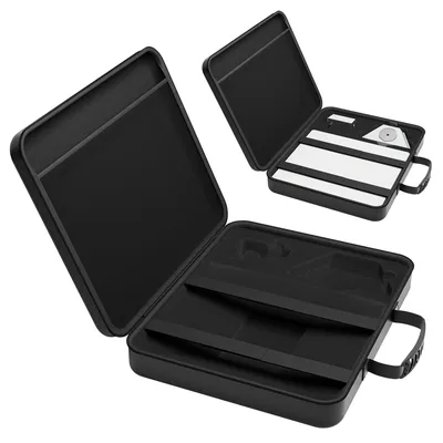 Starlink Mini Case Leathery Lightweight Travel Case for Mini Starlink with Molded Foam for Mini Accessories Slim Travel Bag