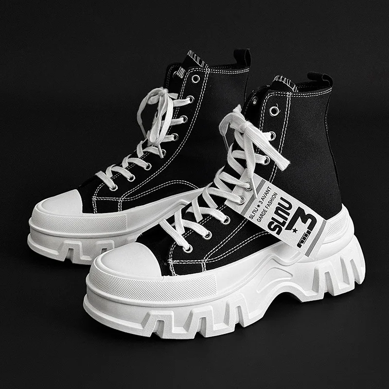 Vulkanisierte Damen-Freizeitschuhe, leichte Segeltuch-Turnschuhe, bequeme Wohnungen, Größe 41, 42, High-Top-Sportschuhe, Chaussures Femme