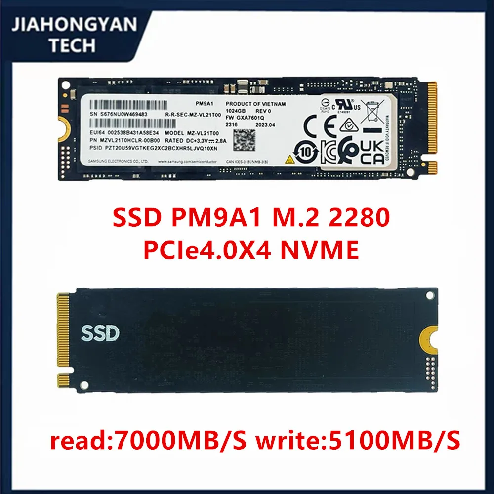 Original Für Samsung PM9A1 512G 1 TB 2 TB M.2 2280 NVME PCIe 4,0X4 Solid State Drive High speed Desktop Laptop SSD Image