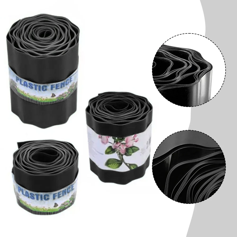 10/15/20cm jardin herbe pelouse bord bordure clôture chemin Flexible pelouse bordure bordure clôture noir extérieur paysage jardin décor