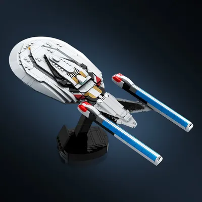 Gobricks MOC USS Enterprise Bausteine Modell Raum Film USS Enterprise NCC-1701-E Raumschiff Ziegel Montage Spielzeug Kind Geschenke Image