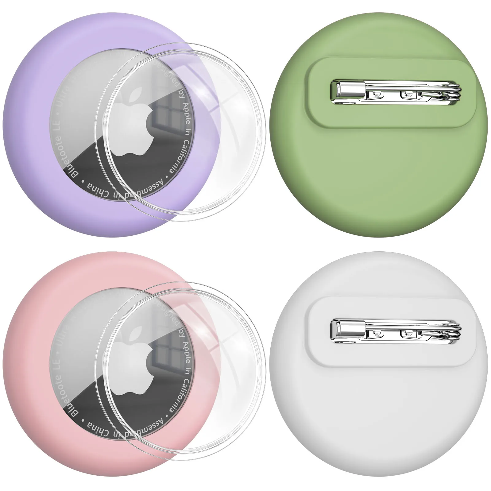 Silikonhalter für Apple Airtag Hülle mit unsichtbaren Stiften AirTag GPS Tracker Cover für Kinder ältere Kleidung Schuhe Rucksack