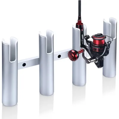 Aluminum Fishing Boat Rod Holder,3/4 Link Tube Aluminum Rod Rack, Suit Boats & Yacht ,Silver