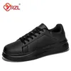 YRZL Herren-Sneaker, lässig, schwarz, leicht, trendig, rutschfest, bequem, Skteboard-Schuhe für Herren und Damen, Größe 36–45