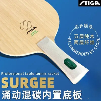 STIGA SURGE HYBRID CARBO Surging Mixed Carbon Integrierte aromatische Carbon-Tischtennisball-Carbon-Bodenplatte Image